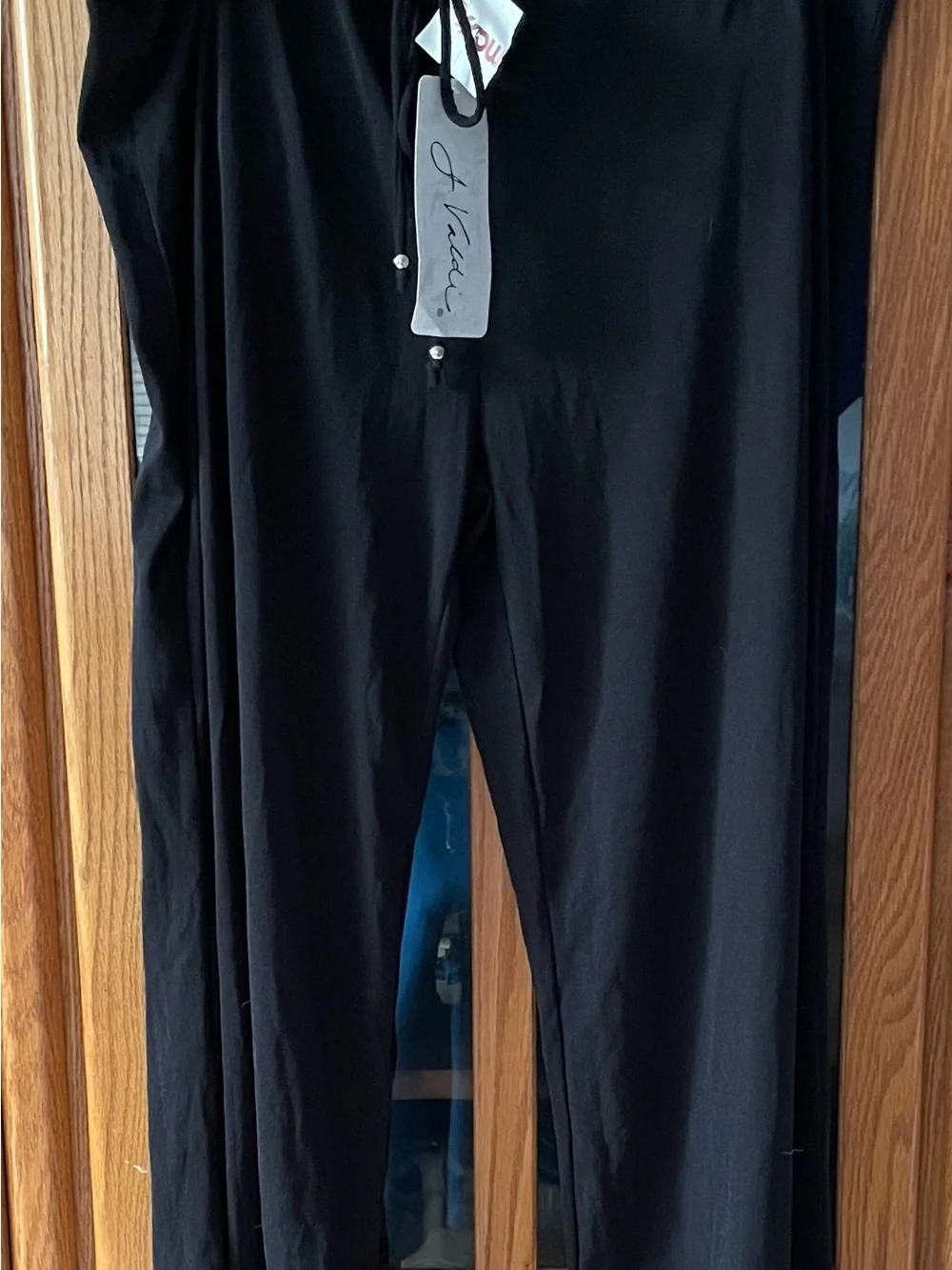 Black Wide-Leg Sheer Drawstring Beach Pants by J Valdi